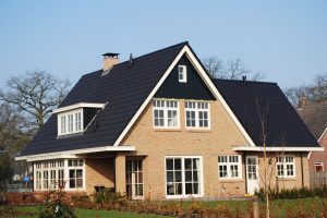 Woning met lichte gele bakstenen 1